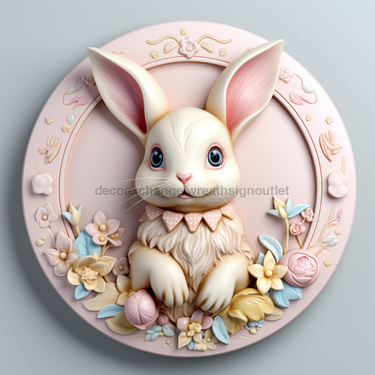 Easter Sign, 3D Bunny Look, DCO-12884, Sign For Wreath, 10